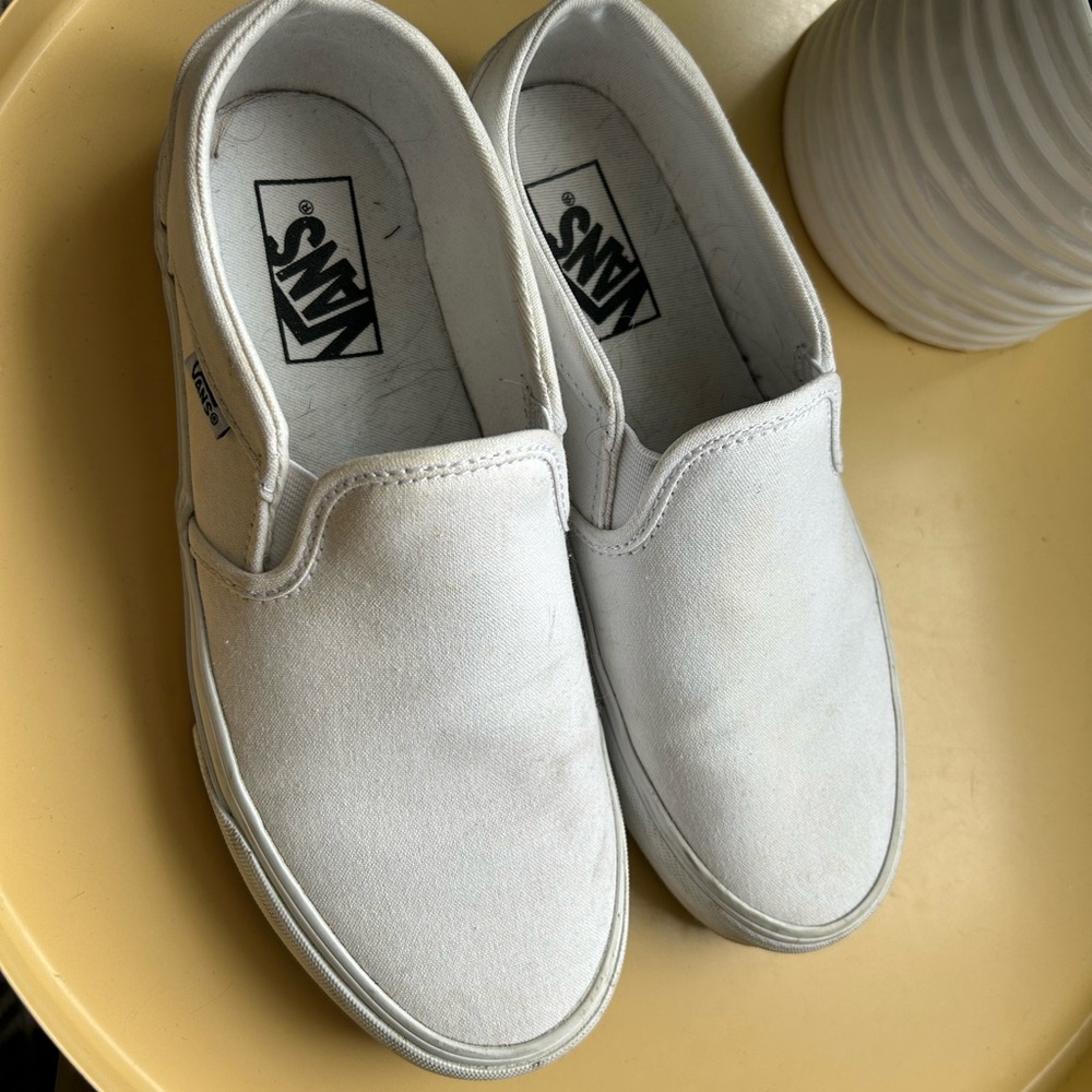 Vans Women White Slip-On Shoes